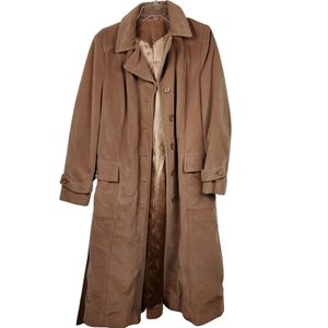 Vintage Montello By New Englad Mackintosh Tan Trench Coat 80s Women's Size 14